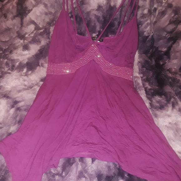 VENUS Tops - Embellished Strappy flowy shirt